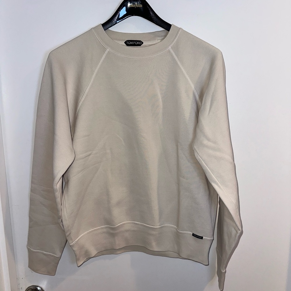 Tom Ford Cream Men's Crewneck Sweatshirt